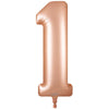 34 inch NUMBER 1 - OAKTREE - SATIN PASTEL ROSE QUARTZ