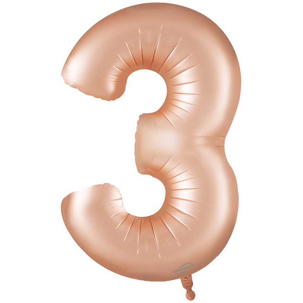 34 inch NUMBER 3 - OAKTREE - SATIN PASTEL ROSE QUARTZ
