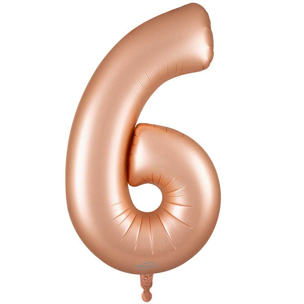 34 inch NUMBER 6 - OAKTREE - SATIN PASTEL ROSE QUARTZ