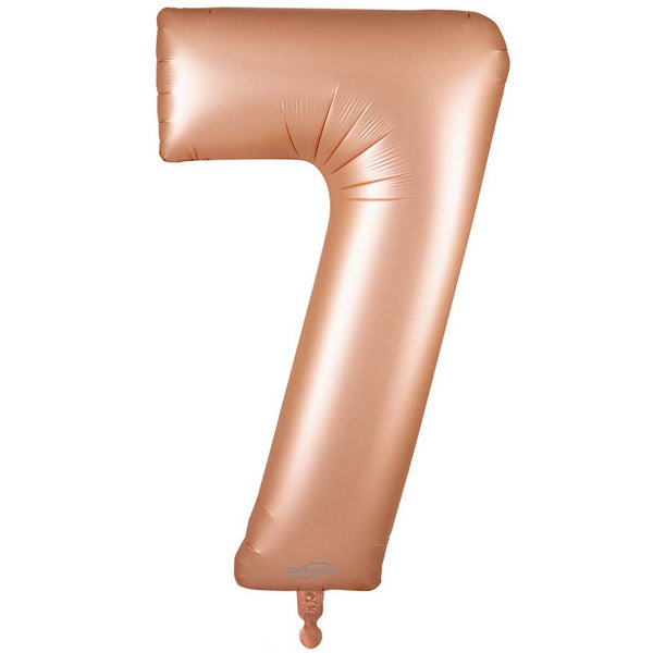 34 inch NUMBER 7 - OAKTREE - SATIN PASTEL ROSE QUARTZ