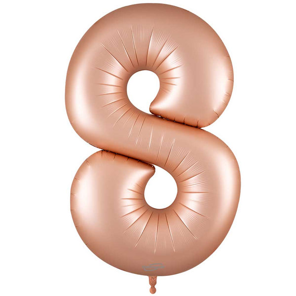 34 inch NUMBER 8 - OAKTREE - SATIN PASTEL ROSE QUARTZ
