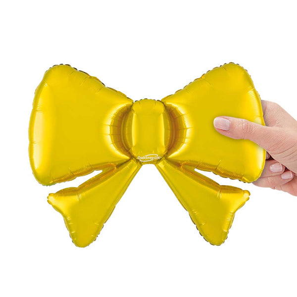 13 inch GOLD METALLIC BOW (5PK)