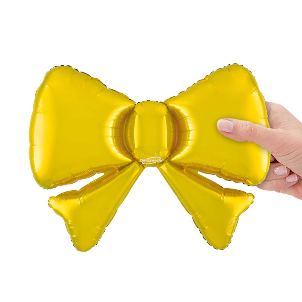 13 inch GOLD METALLIC BOW (5PK)