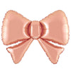 13 inch ROSE GOLD METALLIC BOW (5PK)