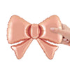 13 inch ROSE GOLD METALLIC BOW (5PK)