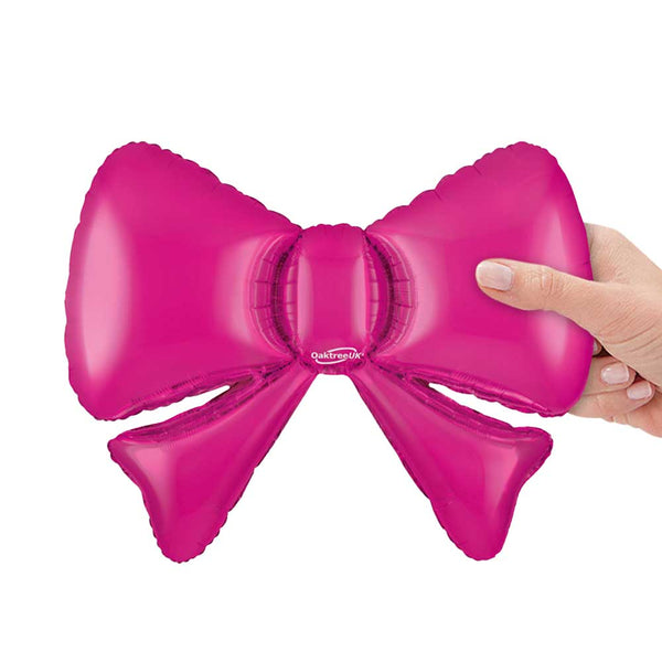 13 inch PINK METALLIC BOW (5PK)