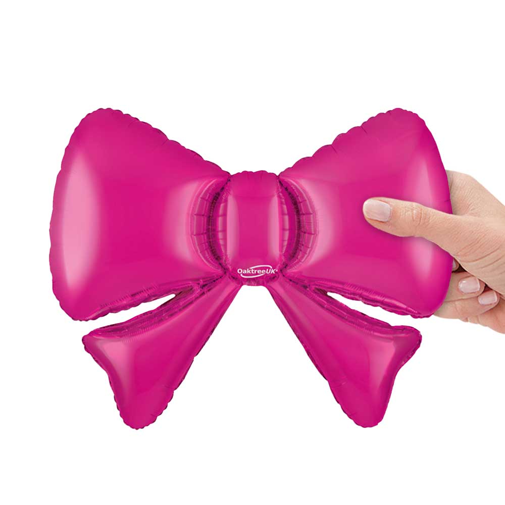 13 inch PINK METALLIC BOW (5PK)