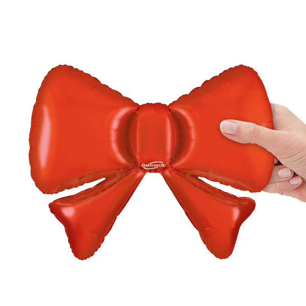 13 inch RED METALLIC BOW (5PK)