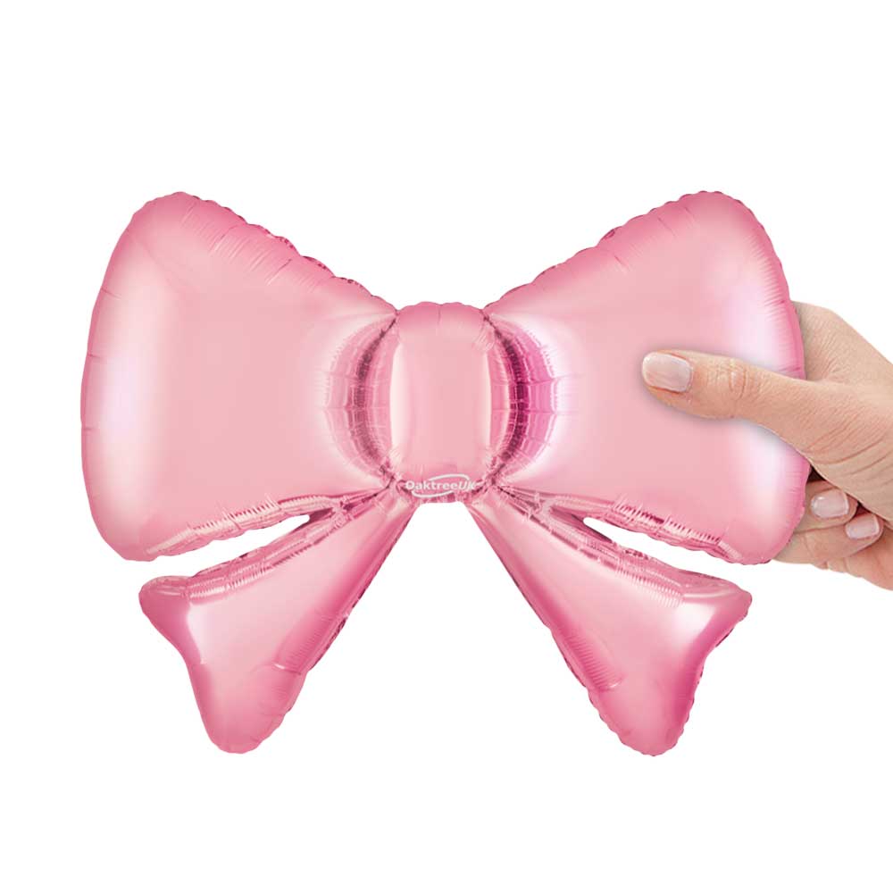 13 inch SATIN COTTON CANDY METALLIC BOW (5PK)