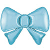 13 inch SATIN PASTEL BLUE METALLIC BOW (5PK)