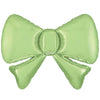 13 inch SATIN PASTEL PISTACHIO METALLIC BOW (5PK)