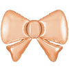 13 inch SATIN ROSE QUARTZ METALLIC BOW (5PK)
