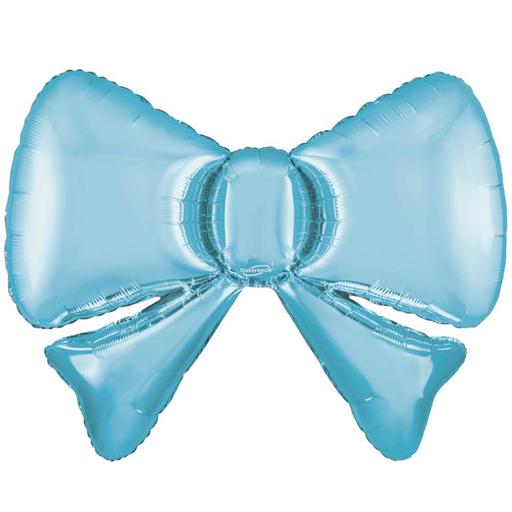 34 inch BOW SATIN PASTEL BLUE
