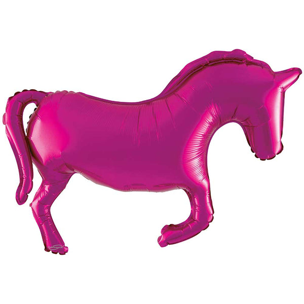 35 inch HORSE SOLID COLOR PINK METALLIC
