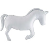 35 inch HORSE SOLID COLOR WHITE METALLIC