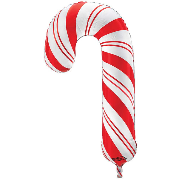 35 inch SHAPE RED WHITE CANDY CANE METALLIC