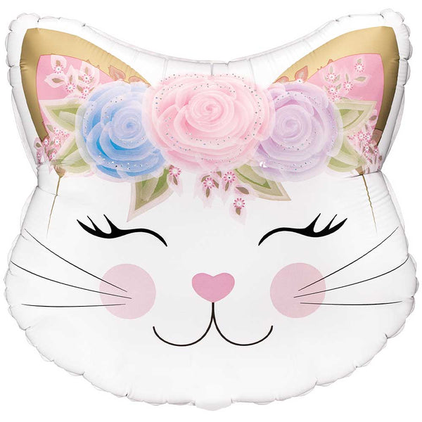 22 inch FLORAL KITTEN HOLOGRAPHIC