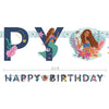 6.5 foot THE LITTLE MERMAID HAPPY BIRTHDAY JOINTED BANNER - LA Balloons