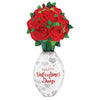 66 inch SPECIAL DELIVERY VALENTINE ROSE VASE - LA Balloons