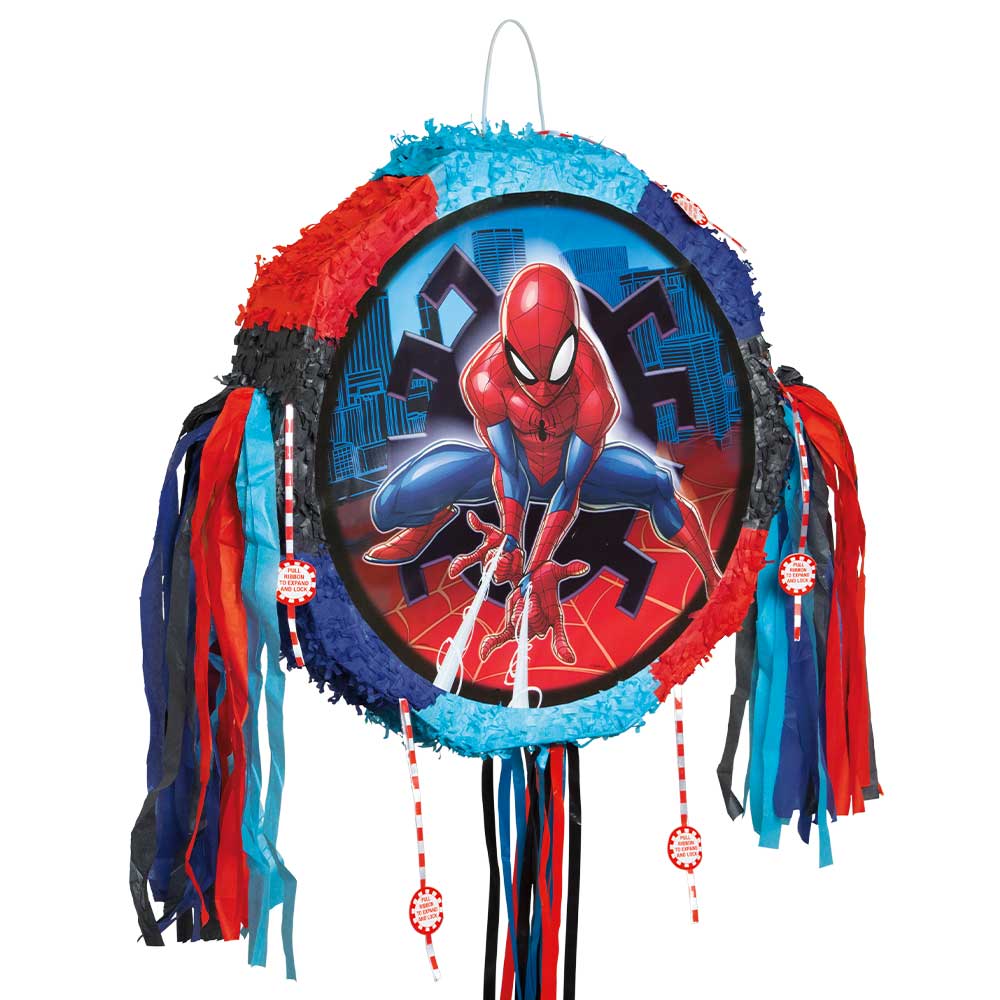 18 inch SPIDER-MAN SHAPED DRUM PULL POP-OUT PINATA