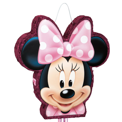 Unique 18 inch MINNIE MOUSE SHAPED DRUM PULL PINATA Pinatas 66319-UN
