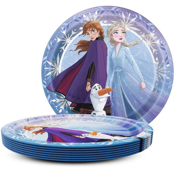 7 inch FROZEN ROUND DESSERT PLATES (8 PK) - LA Balloons
