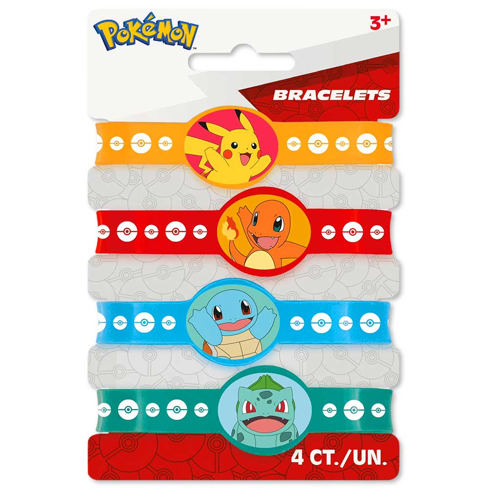 POKEMON STRETCHY BRACELET - PACK OF 4