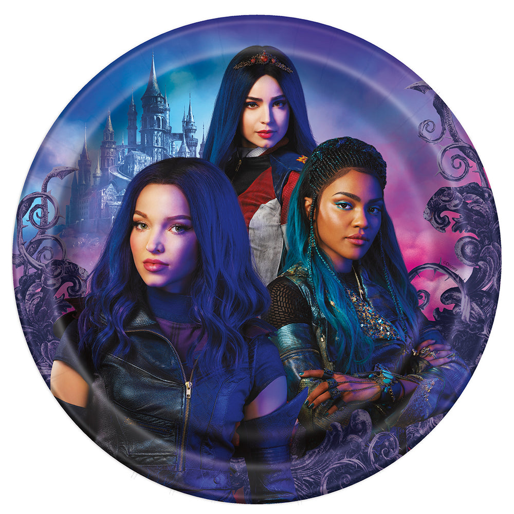 9 inch DESCENDANTS 3 ROUND DINNER PLATES (8 PK)
