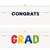 Unique 6 foot CONGRATS GRAD PAPER LETTER BANNER (2 PK) Party Decor 73739-UN