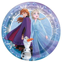 Unique 7 inch FROZEN ROUND DESSERT PLATES (8 PK) Plates 77304-UN