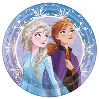 Unique 9 inch FROZEN ROUND DINNER PLATES (8 PK) Plates 77305-UN