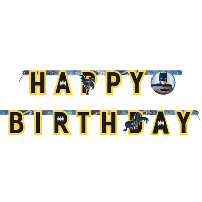 Unique 5.25 foot BATMAN HAPPY BIRTHDAY JOINTED BANNER Party Decor 77519-UN