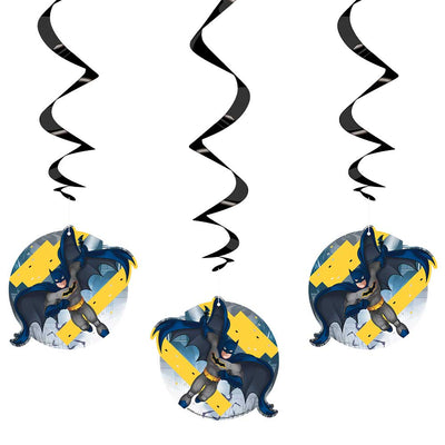 Unique BATMAN HANGING SWIRLS (3 PK) Party Decor 77520-UN