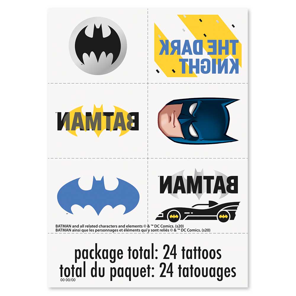 BATMAN TATTOOS (24 PK)