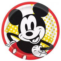 Unique 9 inch MICKEY MOUSE ROUND DINNER PLATES (8 PK) Plates 78485-UN