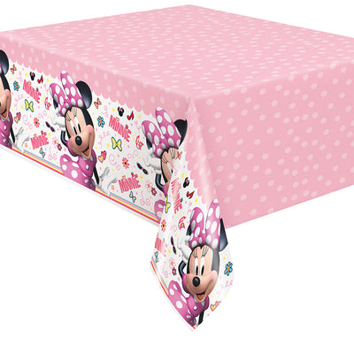 Unique MINNIE MOUSE RECTANGULAR PLASTIC TABLE COVER 54 inch X 84 inch Table Covers 79233-UN
