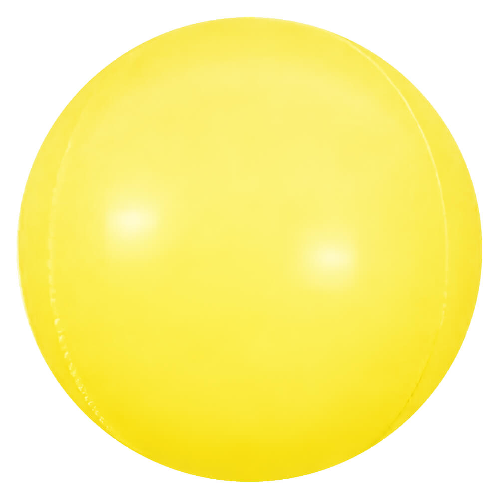 Party Brands 3D SPHERE - BANANA YELLOW Plastic Balloon