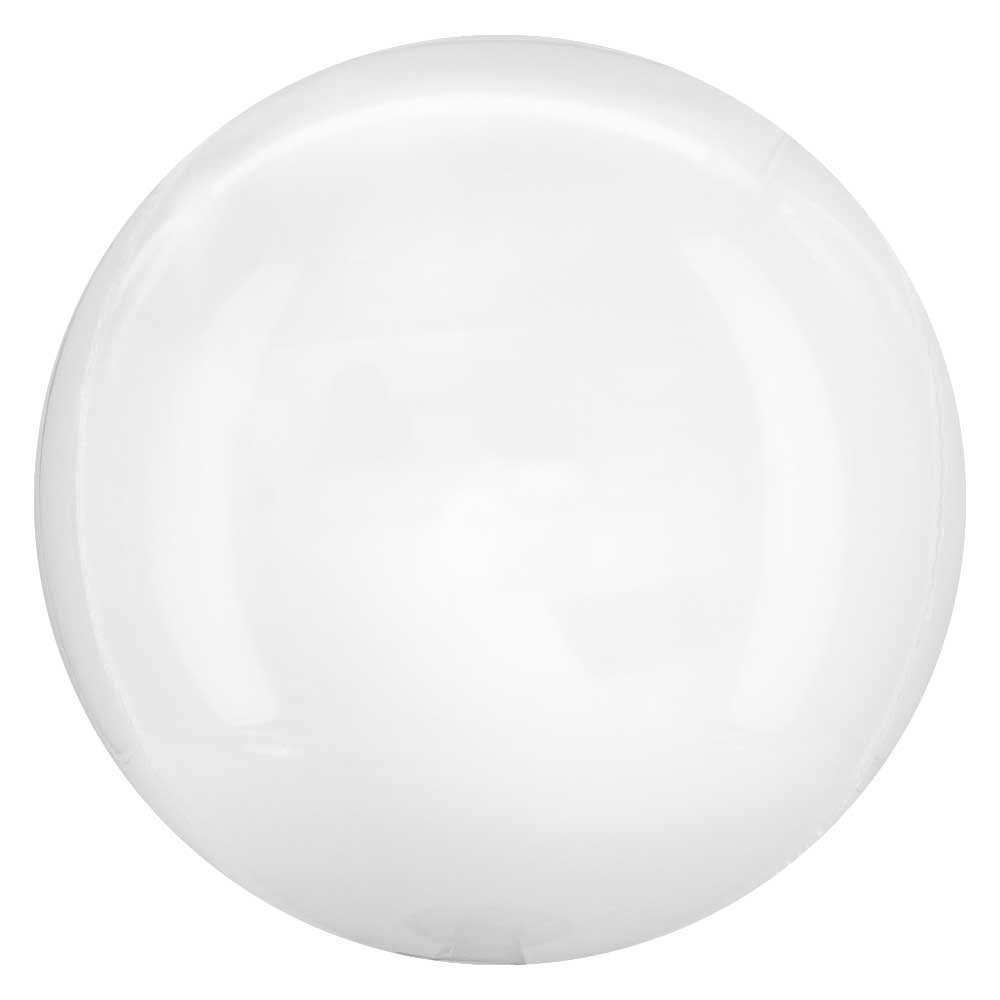 Party Brands 3D SPHERE - WHITE Plastic Balloon