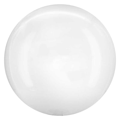 Party Brands 3D SPHERE - WHITE Plastic Balloon