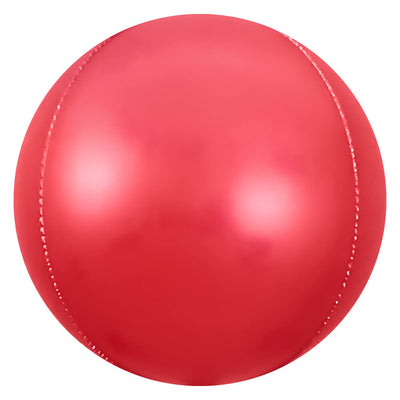 Party Brands 3D SPHERE - SATIN RED Foil Balloon