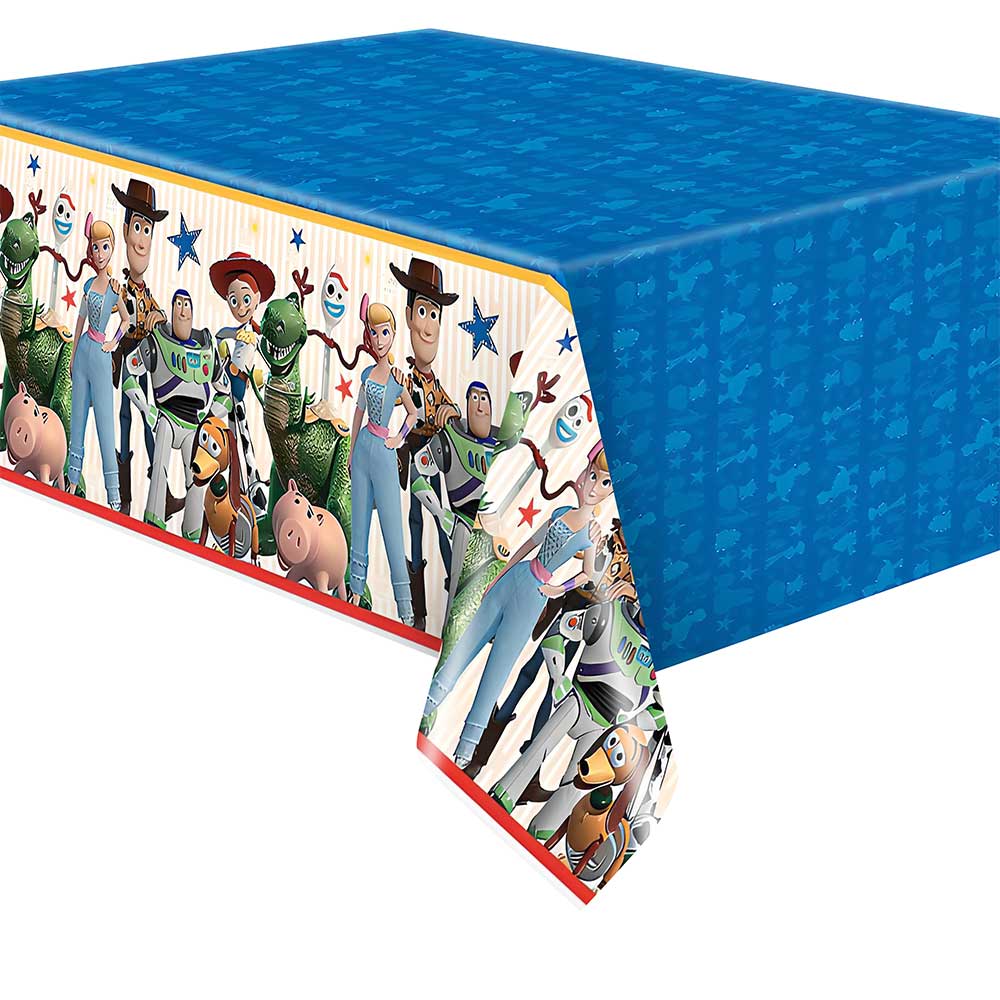 TOY STORY 4 RECTANGULAR PLASTIC TABLE COVER 54 inch X 84 inch