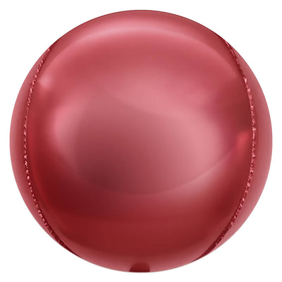 Party Brands 3D SPHERE - METALLIC CABERNET RED Foil Balloon