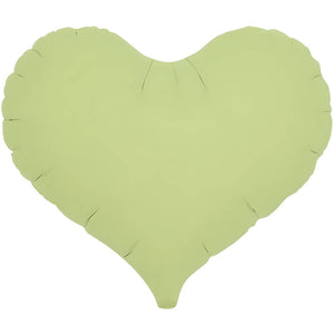 Ibrex 14 inch JELLY HEART - PASTEL GREEN Foil Balloon 803821-PB-U