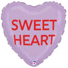 9 inch CONVERSATION HEART PURPLE & YELLOW (AIR - FILL ONLY) - LA Balloons