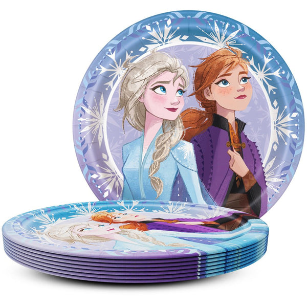 9 inch FROZEN ROUND DINNER PLATES (8 PK) - LA Balloons