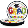 9 inch LETTER BALLOON GRAD ENSEMBLE ROUND DINNER PLATES (8 PK) - LA Balloons