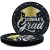 9 inch STAR & CAPS GRADUATION ENSEMBLE ROUND DINNER PLATES (8 PK) - LA Balloons