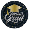 9 inch STAR & CAPS GRADUATION ENSEMBLE ROUND DINNER PLATES (8 PK) - LA Balloons