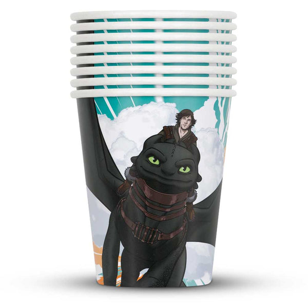 9 oz. HOW TO TRAIN YOUR DRAGON PAPER CUPS (8 PK) - LA Balloons