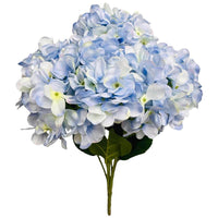 Party Brands 21 inch HYDRANGEA BUSH - BLUE & WHITE Silk Flowers 400200-PB